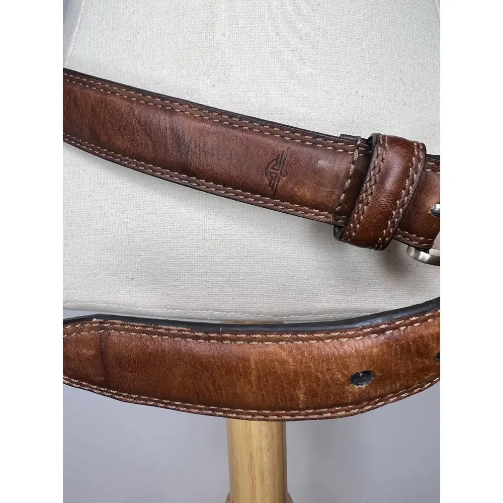 Mens Dockers Minimalist Preppy Classic Brown Leather Belt